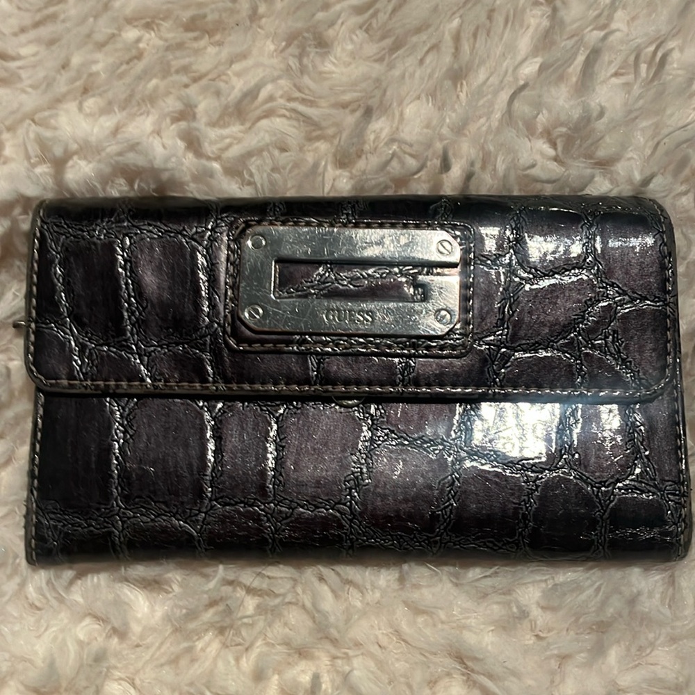 Guess snakeskin trifold wallet